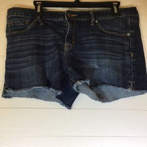 Mossimo Mid Rise Midi Blue Jeans Cutoffs Sze 12/31